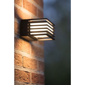 Lucide MALTA-LED Applique da esterno Nero, 1-Luce