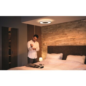 Philips Hue Being Plafoniera LED Nero, 1-Luce, Telecomando