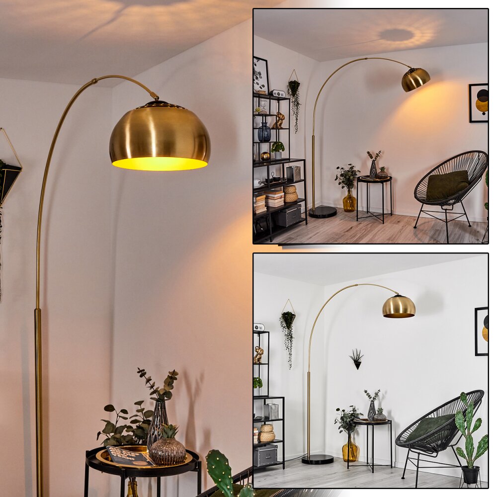 Lourinha lampada ad arco Ottone, Nero, 1-Luce main product photo
