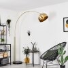 Lourinha lampada ad arco Ottone, Nero, 1-Luce