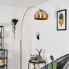 Lourinha lampada ad arco Ottone, Nero, 1-Luce