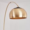 Lourinha lampada ad arco Ottone, Nero, 1-Luce