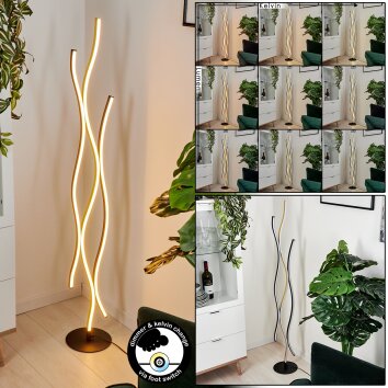 Serlande Lampada da terra LED Oro, Nero, Bianco, 1-Luce