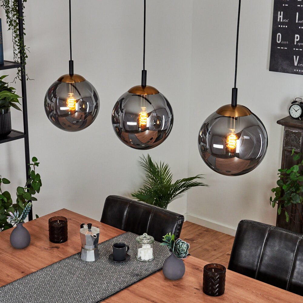 Recoutas Lampadario a sospensione Nero, 3-Luci main product photo