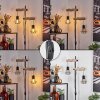 Bardhaman Lampada da terra Écru, Nero, 2-Luci