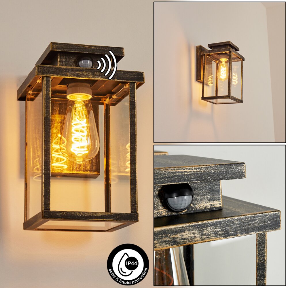 Tieva Applique da esterno Marrone, Oro, 1-Luce, Sensori di movimento main product photo