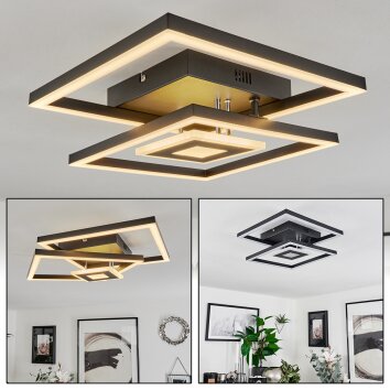 Serzedelo Plafoniera LED Nero, 1-Luce