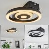 Canhoso Plafoniera LED Nero, 1-Luce