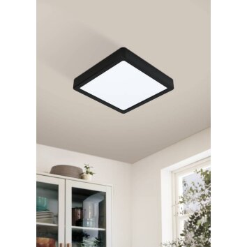 Eglo FUEVA-Z Plafoniera LED Nero, 1-Luce