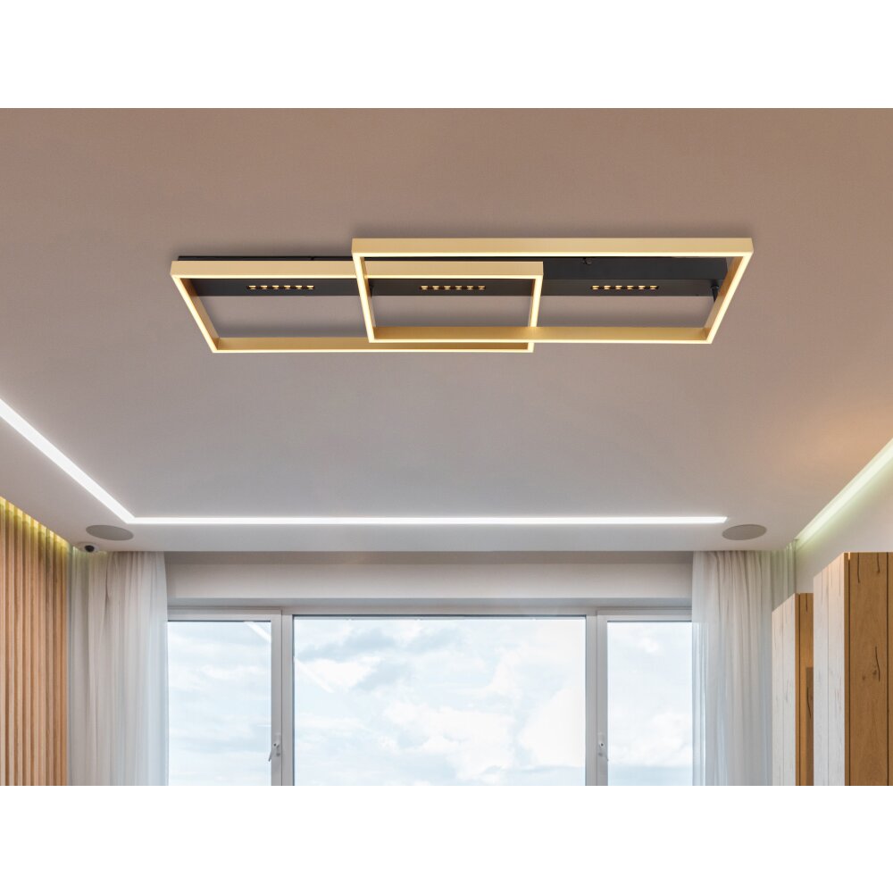 Globo LUFFY Plafoniera LED Oro, Nero, 1-Luce main product photo