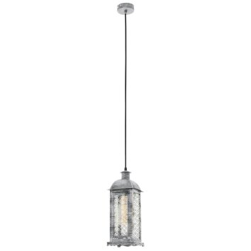 Eglo LISBURN Lampadario a sospensione Antichizzato, Argento, 1-Luce