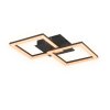 Eglo RGBIC Plafoniera LED Nero, 2-Luci, Telecomando, Cambia colore