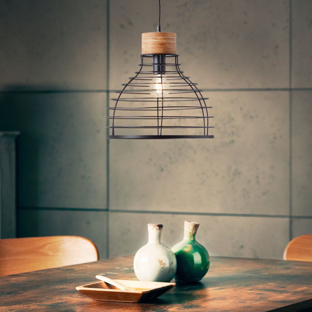 Brilliant Avia Lampada a Sospensione Legno chiaro, Nero, 1-Luce main product photo