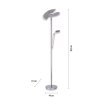 Paul Neuhaus PURE-MUTIL Piantana LED Acciaio satinato, 2-Luci