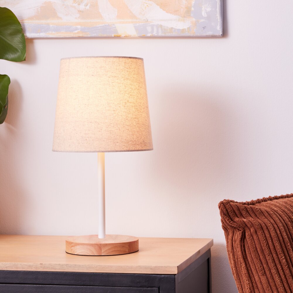 Brilliant Lunde Lampada da tavolo Écru, Bianco, 1-Luce main product photo