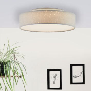 Brilliant Baska Plafoniera LED Bianco, 1-Luce