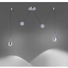 Paul Neuhaus Q-ADAM Lampada a Sospensione LED Acciaio inox, 2-Luci, Telecomando, Cambia colore