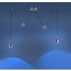 Paul Neuhaus Q-ADAM Lampada a Sospensione LED Acciaio inox, 2-Luci, Telecomando, Cambia colore