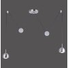 Paul Neuhaus Q-ADAM Lampada a Sospensione LED Acciaio inox, 2-Luci, Telecomando, Cambia colore