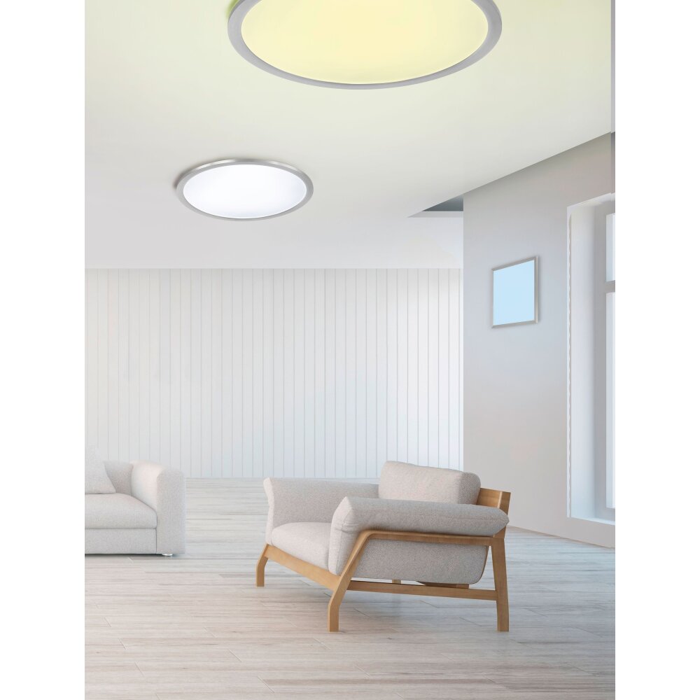 Trio WIZ GRIFFIN Plafoniera LED Nichel opaco, 1-Luce, Telecomando, Cambia colore main product photo