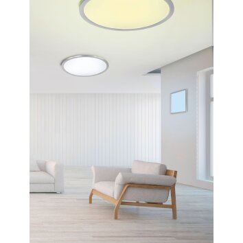 Trio WIZ GRIFFIN Plafoniera LED Nichel opaco, 1-Luce, Telecomando, Cambia colore