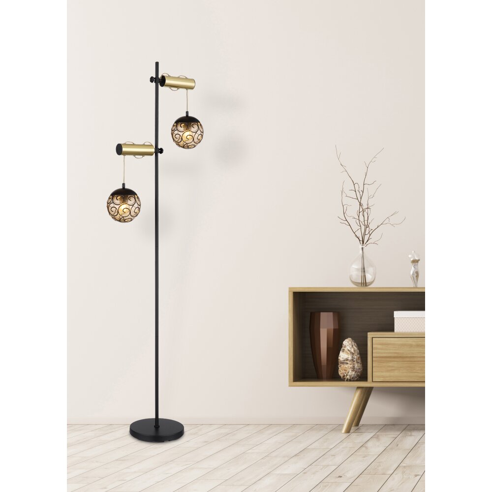 Globo FITZ Lampada da terra Nero, 2-Luci main product photo
