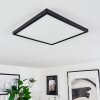 Folgares Plafoniera LED Nero, 1-Luce