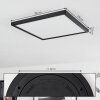 Folgares Plafoniera LED Nero, 1-Luce