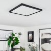 Folgares Plafoniera LED Nero, 1-Luce