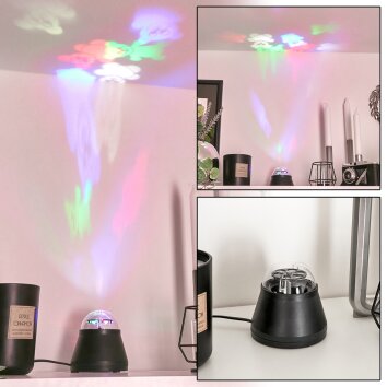Atabueira Lampada da tavolo LED Nero, 1-Luce, Cambia colore