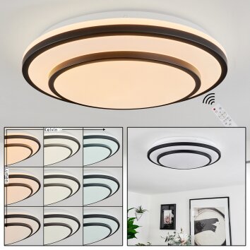 Almograve Plafoniera LED Bianco, 1-Luce, Telecomando