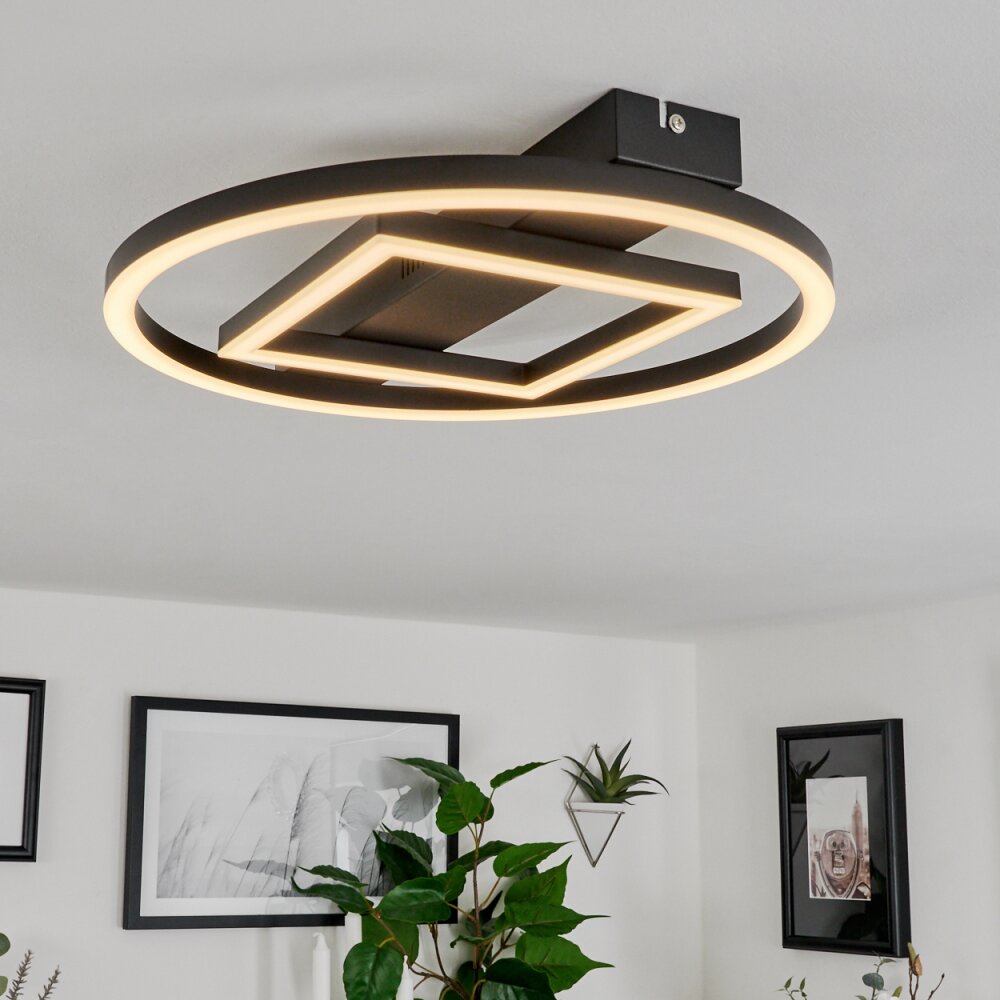 Canhoso Plafoniera LED Nero, 1-Luce