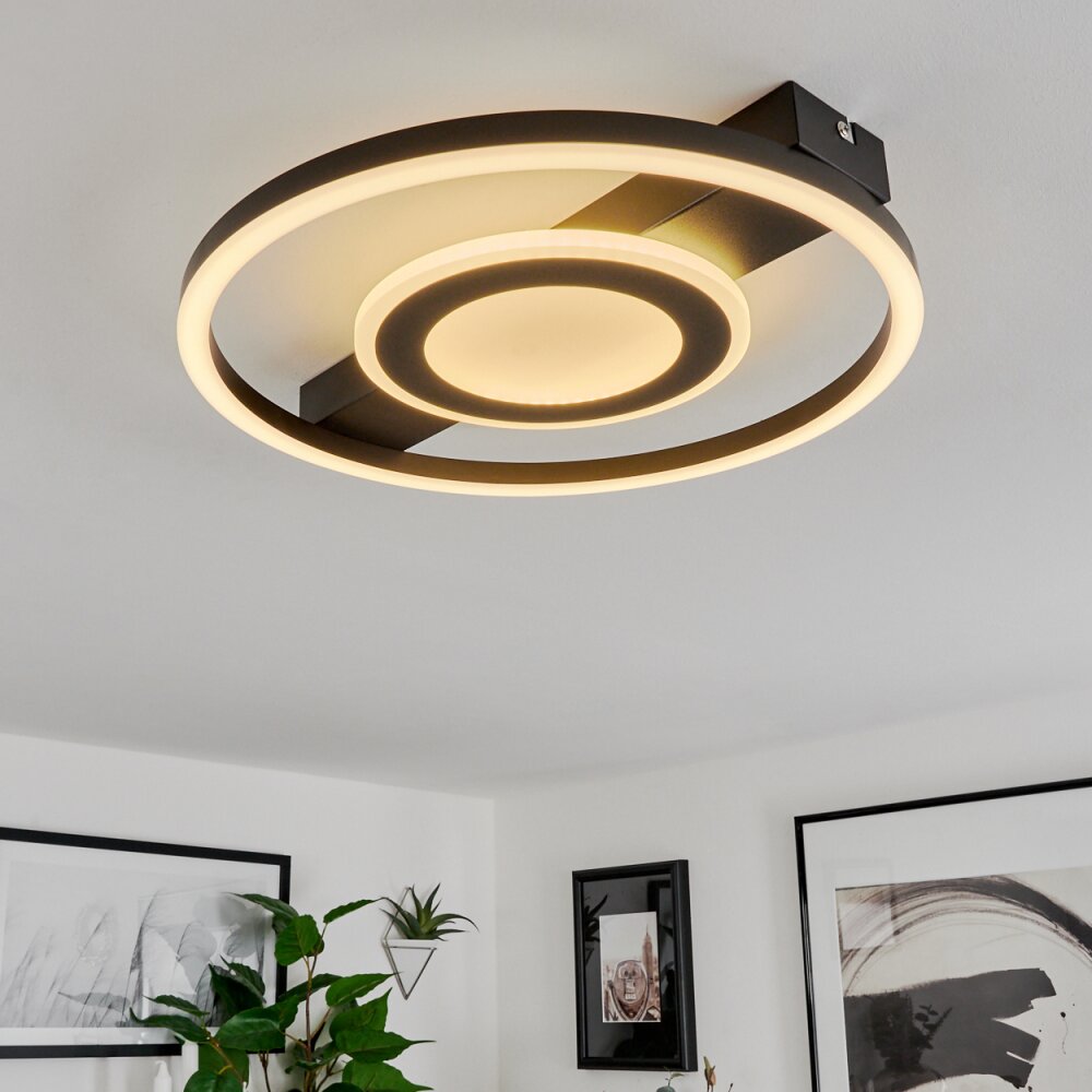 Canhoso Plafoniera LED Nero, 1-Luce