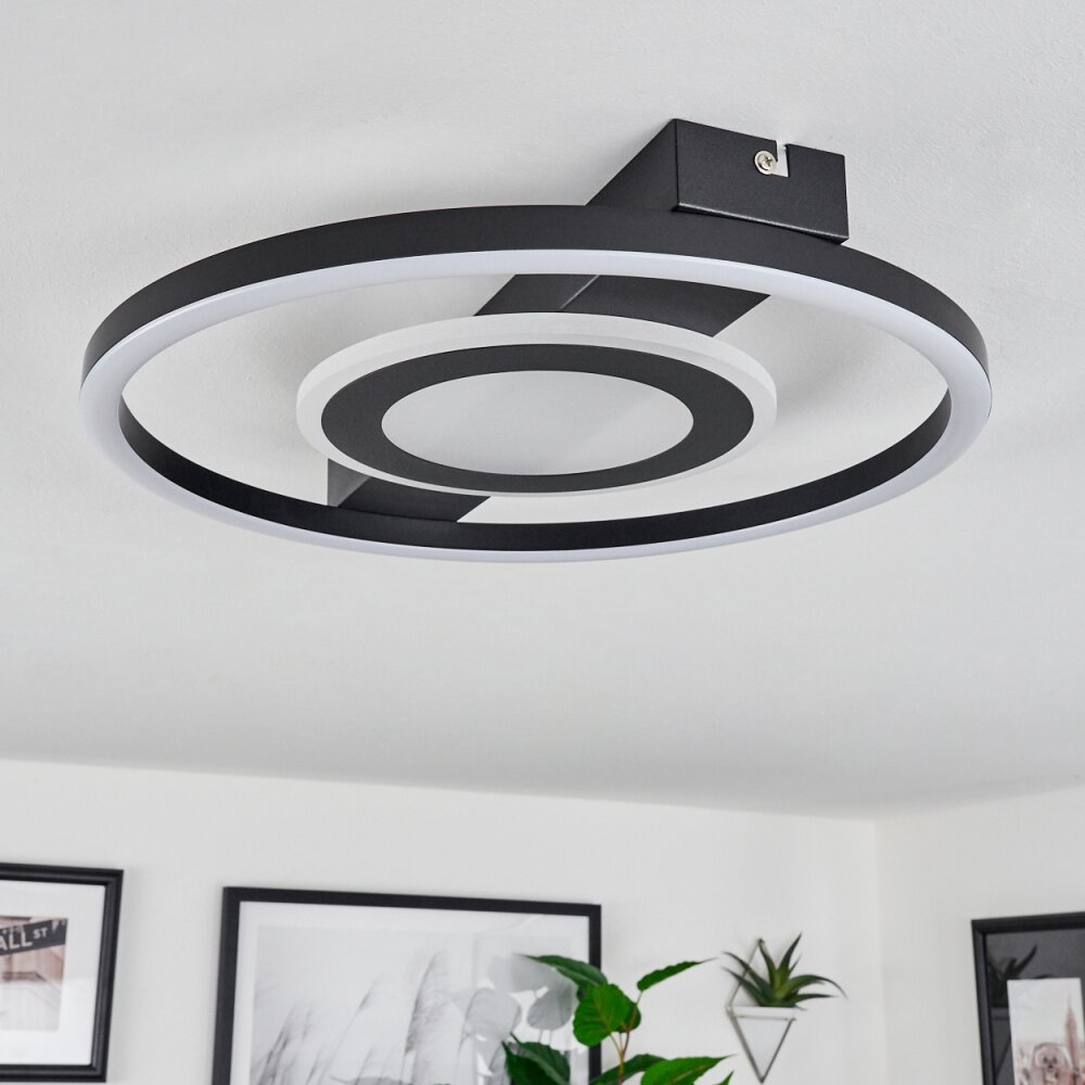 Canhoso Plafoniera LED Nero, 1-Luce