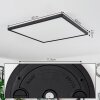 Folgares Plafoniera LED Nero, 1-Luce