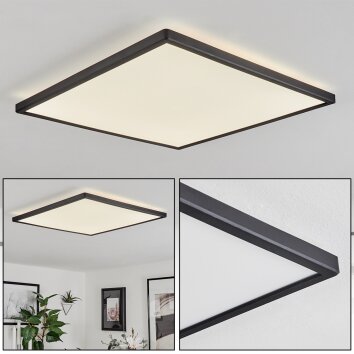 Folgares Plafoniera LED Nero, 1-Luce