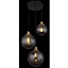 Globo POTTER Lampadario a sospensione Ottone, Nero, 3-Luci