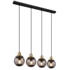 Globo POTTER Lampadario a sospensione Ottone, Nero, 4-Luci