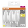 OSRAM CLASSIC B Set di 3 LED E14 da 5,5 Watt 2700 Kelvin 806 Lumen