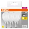 OSRAM CLASSIC P Set di 3 LED E14 da 5,5 Watt 2700 Kelvin 806 Lumen