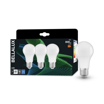 BELLALUX® CLA Set di 3 LED E27 8,5 Watt 4000 Kelvin 806 Lumen