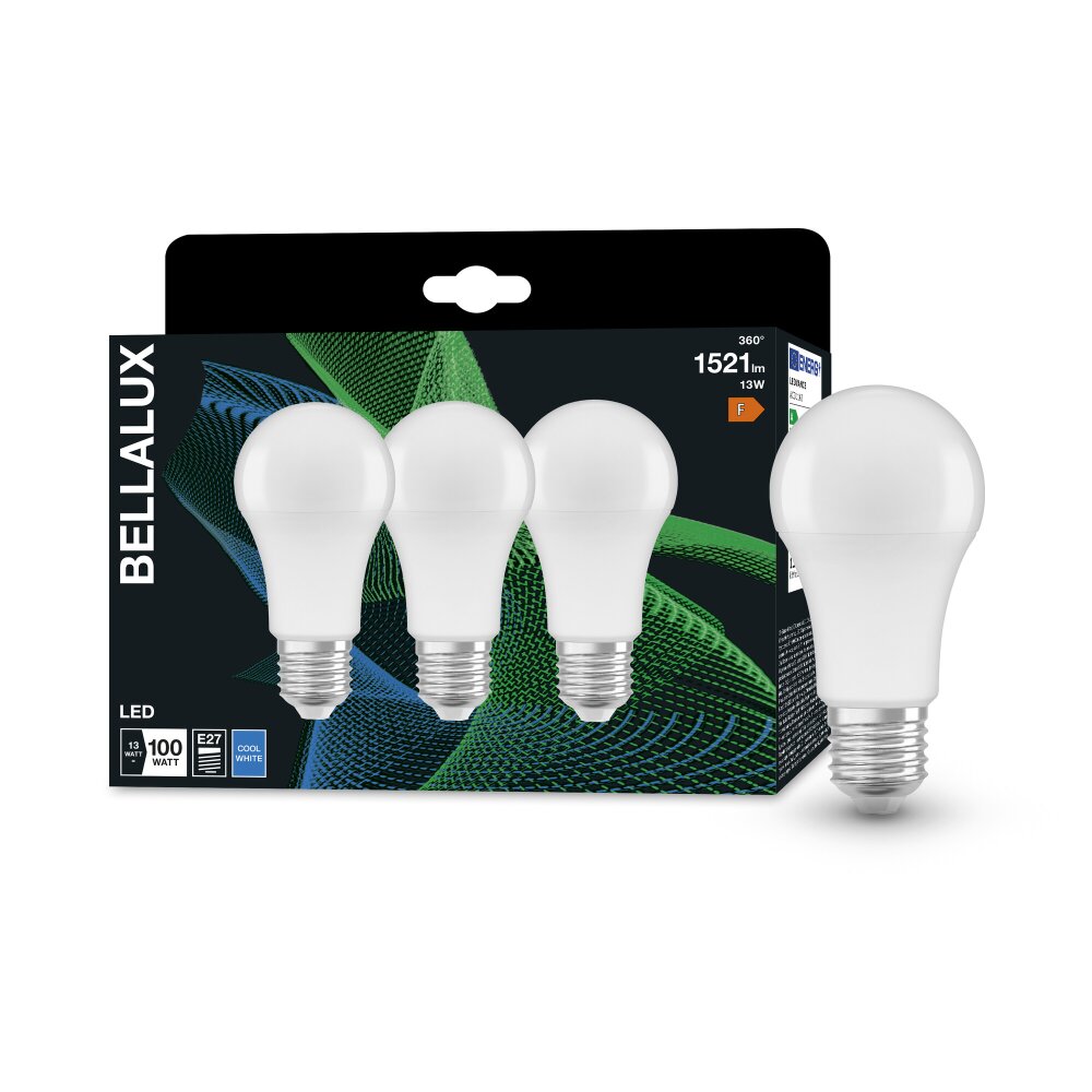 BELLALUX® CLA Set di 3 LED E27 13 Watt 4000 Kelvin 1521 Lumen main product photo