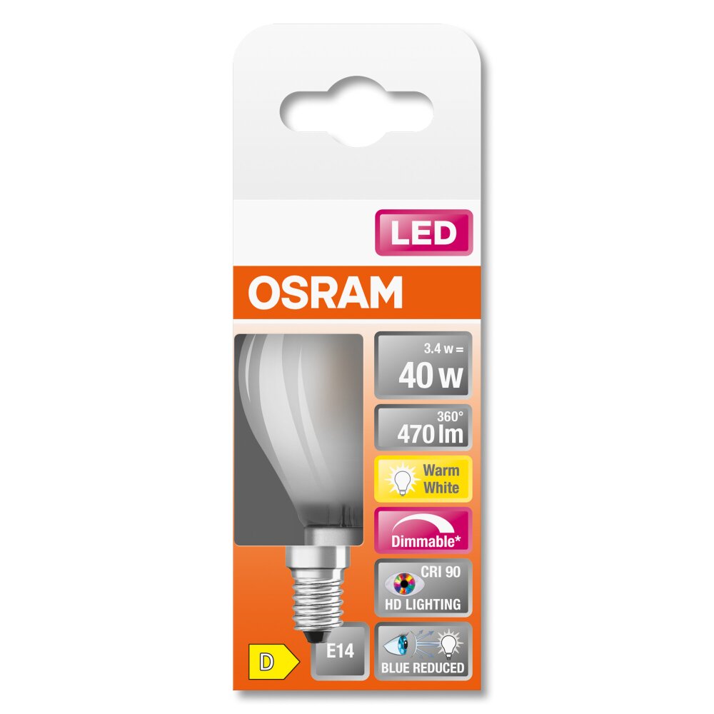 OSRAM SUPERSTAR LED E14 3,4 Watt 2700 Kelvin 470 Lumen