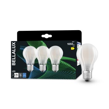 BELLALUX® CLA Set di 3 LED E27 7,5 Watt 4000 Kelvin 1055 Lumen