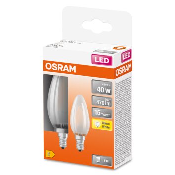 OSRAM LED Retrofit Set di 2 E14 4 Watt 2700 Kelvin 470 Lumen