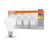 OSRAM CLASSIC A Set di 4 LED E27 10 Watt 2700 Kelvin 1055 Lumen