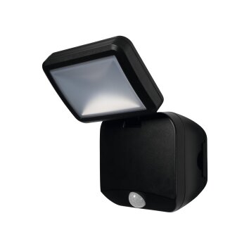 LEDVANCE Battery Applique da esterno Nero, 1-Luce, Sensori di movimento