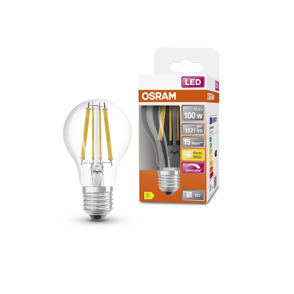 OSRAM LED Retrofit E27 11 Watt 2700 Kelvin 1521 Lumen main product photo