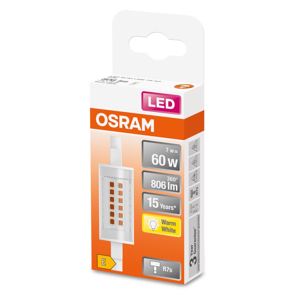 OSRAM LED SLIM LINE R7s 7 Watt 2700 Kelvin 806 Lumen main product photo