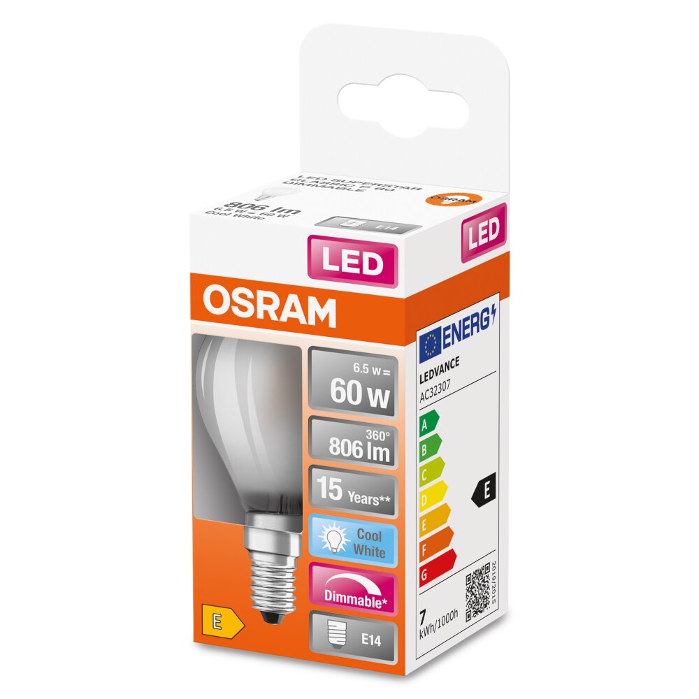 OSRAM LED Retrofit E14 6,5 Watt 4000 Kelvin 806 Lumen main product photo